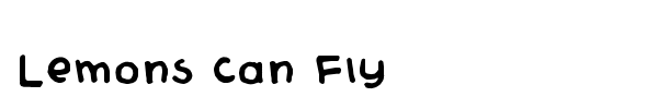 Lemons Can Fly font preview